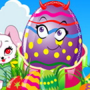 Easter Bunny And Colorful Eggs